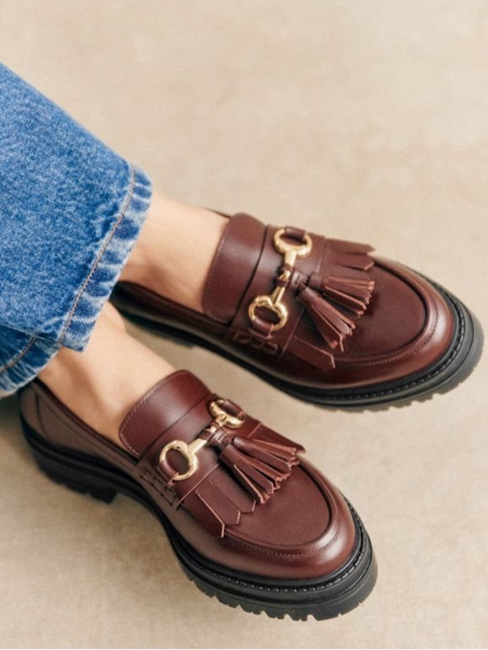 Sézane Amy Loafers in Iced Chocolate FR 41 / US 10